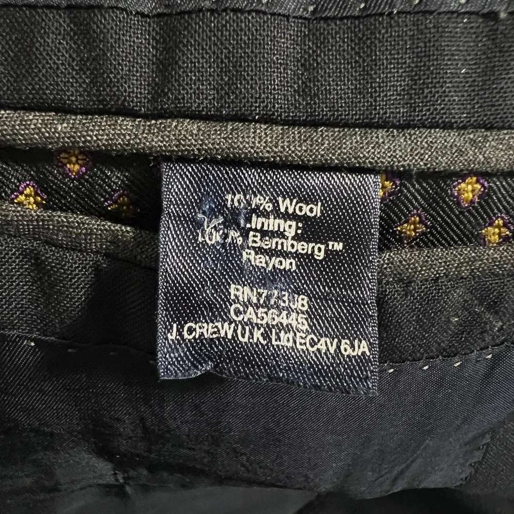 J Crew Ludlow Suit Jacket Mens 36S Loro Piana Wool Deep Navy Blue Blazer Slim